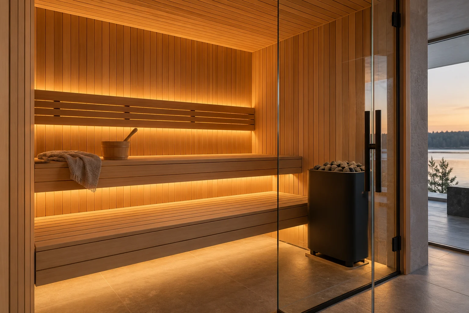 Indoor saunas concept